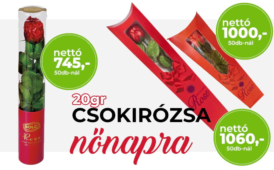 Csoki rózsa, reklámcsokoládé, reklámcsoki nőnapra