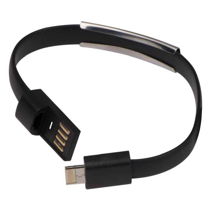 2 in 1 USB karkötő, fekete