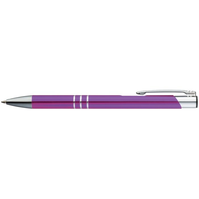 3 díszítő gyűrűs fém toll, lila
