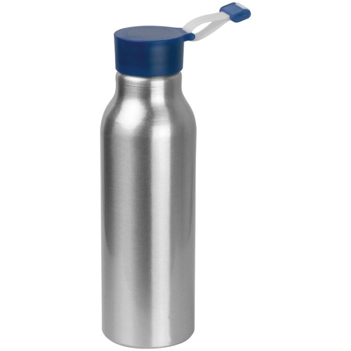 Alumínium ivópalack szilikon fedéllel, 600 ml, kék