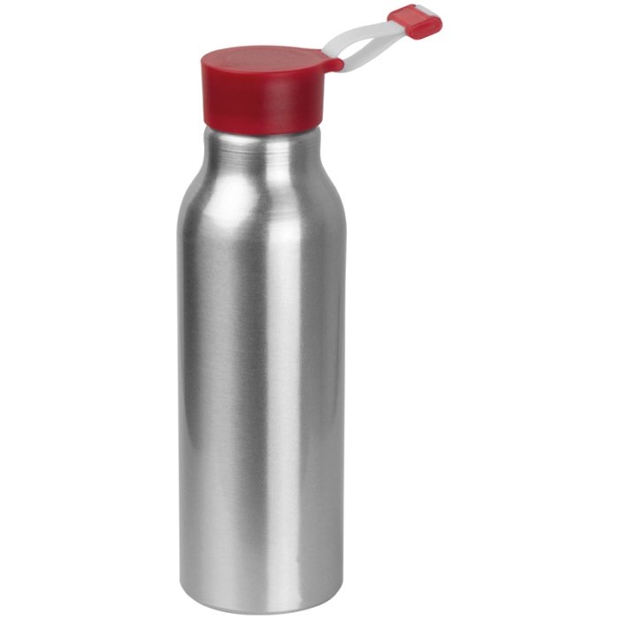 Alumínium ivópalack szilikon fedéllel, 600 ml, piros
