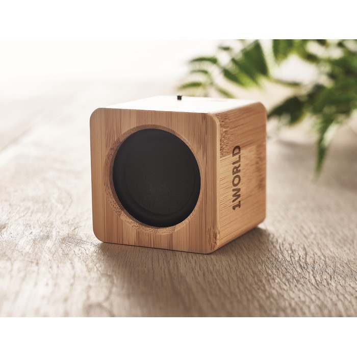 Audio bambusz vezeték nélküli hangszóró, natúr