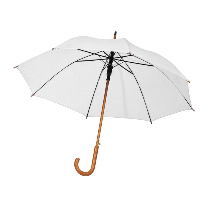 Reklámajándék: Automata reklám esernyő, RPET, fehér