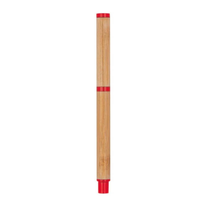 Reklámajándék: Bambusz írószer készlet, piros