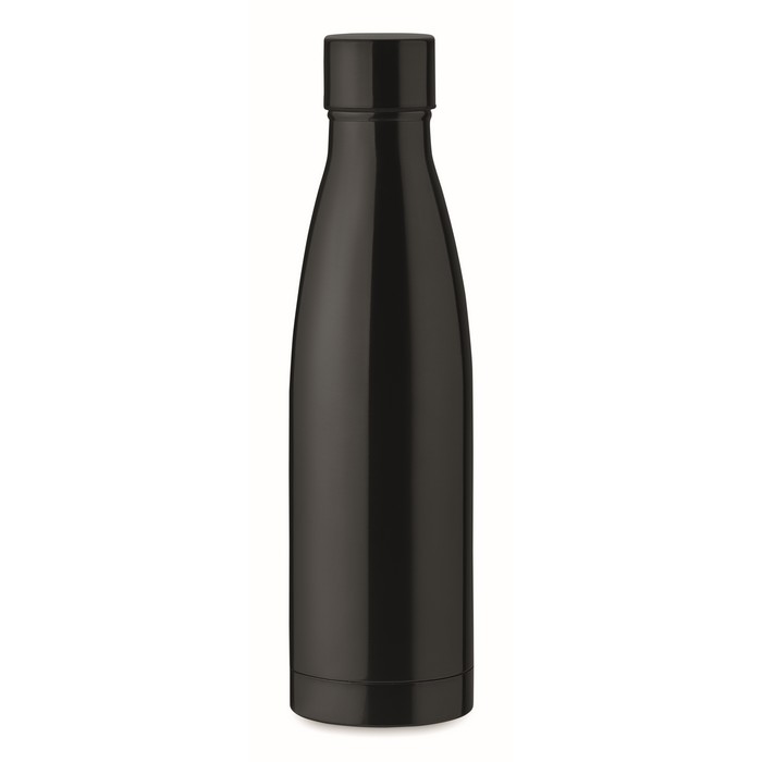 Belo Bottle duplafalú palack, 500 ml, fekete