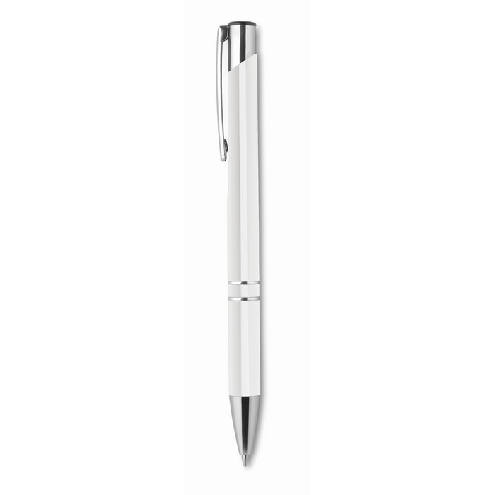 Bern feketén író nyomógombos toll, fehér
