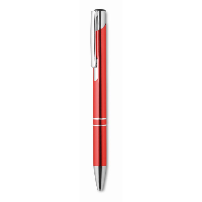 Bern feketén író nyomógombos toll, piros