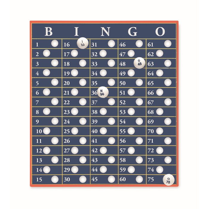 Bingo bingó játék készlet, natúr