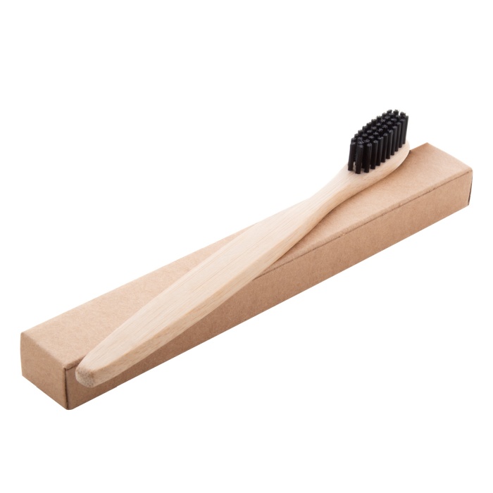 Boohoo Mini gyerek bambusz fogkefe, fekete