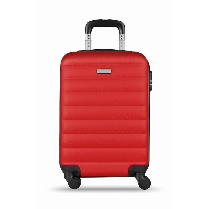 Budapest kerekes bőrönd, piros