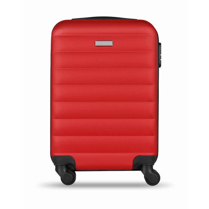 Budapest kerekes bőrönd, piros