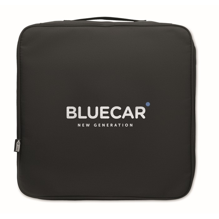 Cabag 600D RPET töltőkábel táska, fekete