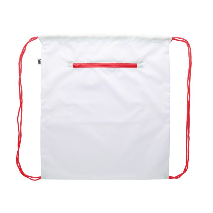 CreaDraw Zip RPET egyediesíthető hátizsák, piros