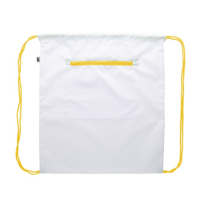 CreaDraw Zip RPET egyediesíthető hátizsák, sárga