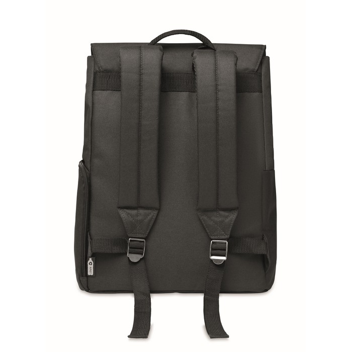 Daegu Lap 600D RPET laptop hátizsák, fekete