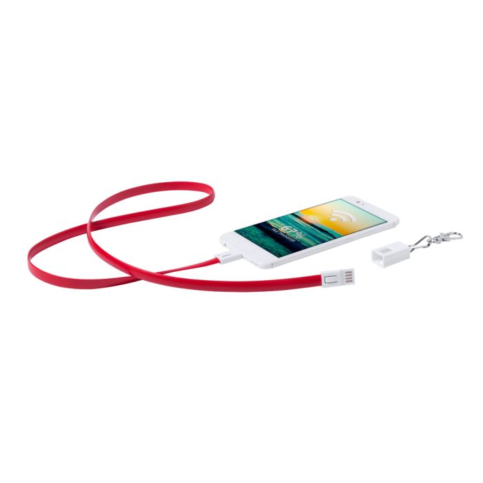 Doffer USB Type-C nyakpánt, piros