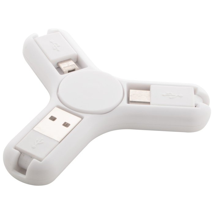 Dorip spinner USB töltőkábel, fehér