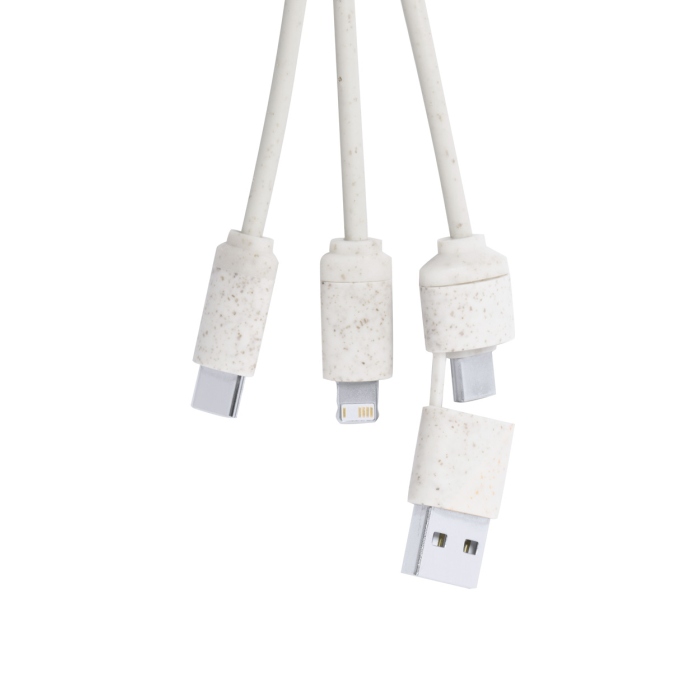 Dumof USB töltőkábel, bézs