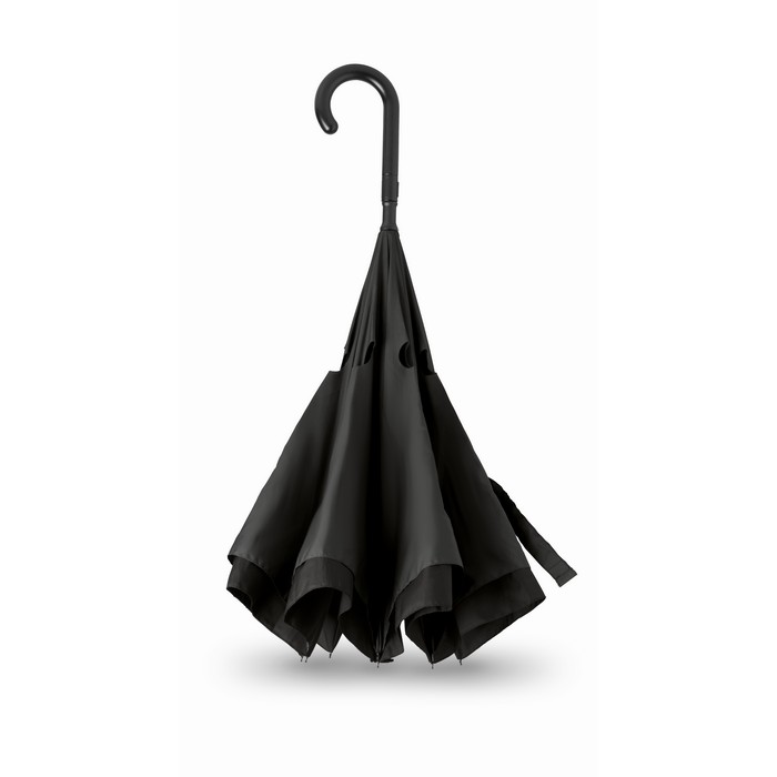 Dundee fordított reklám esernyő, fekete