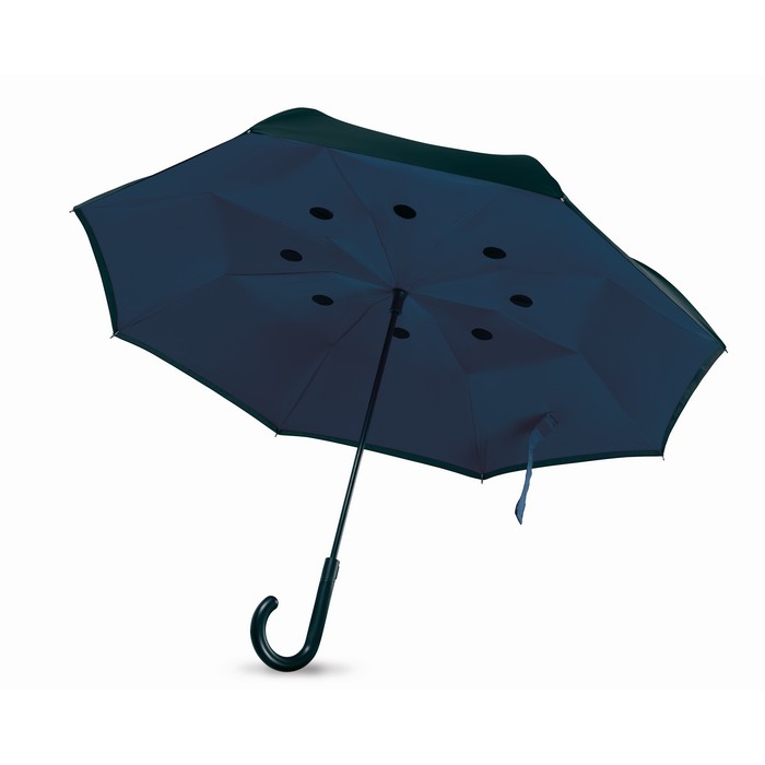 Dundee fordított reklám esernyő, kék