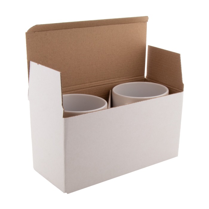 CreaBox Mug Double egyediesíthető dupla bögredoboz, fehér