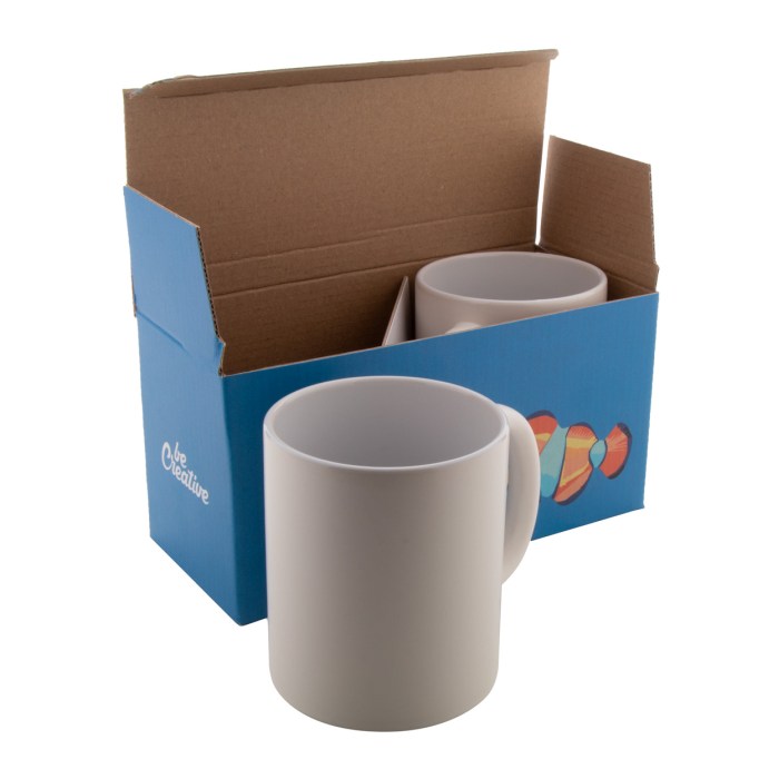 CreaBox Mug Double egyediesíthető dupla bögredoboz, fehér