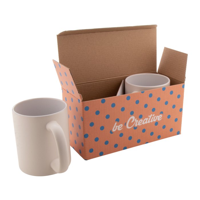 CreaBox Mug Double egyediesíthető dupla bögredoboz, fehér