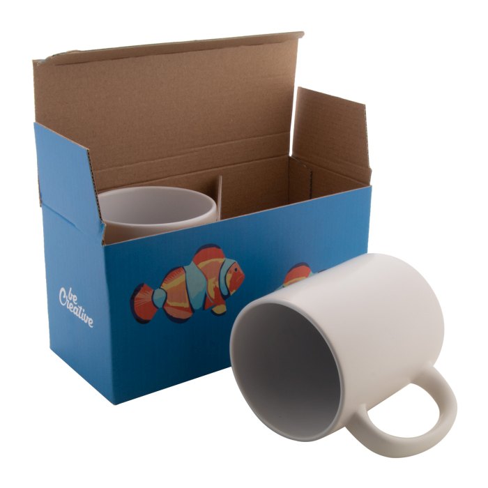 CreaBox Mug Double egyediesíthető dupla bögredoboz, fehér