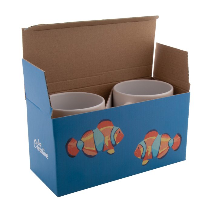 CreaBox Mug Double egyediesíthető dupla bögredoboz, fehér