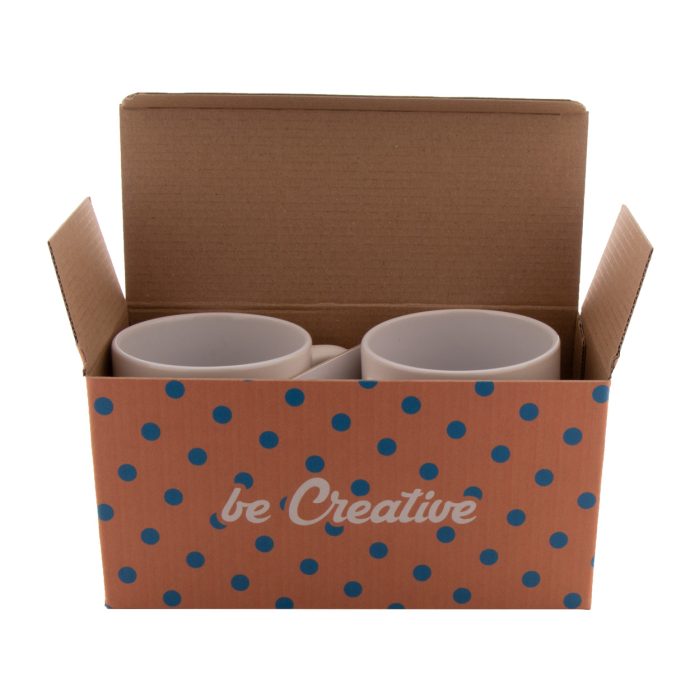 CreaBox Mug Double egyediesíthető dupla bögredoboz, fehér