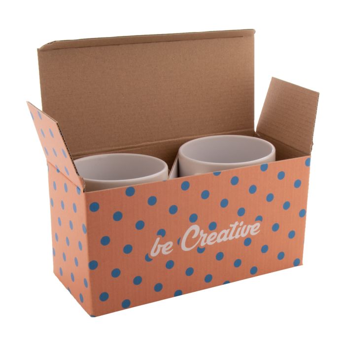 CreaBox Mug Double egyediesíthető dupla bögredoboz, fehér