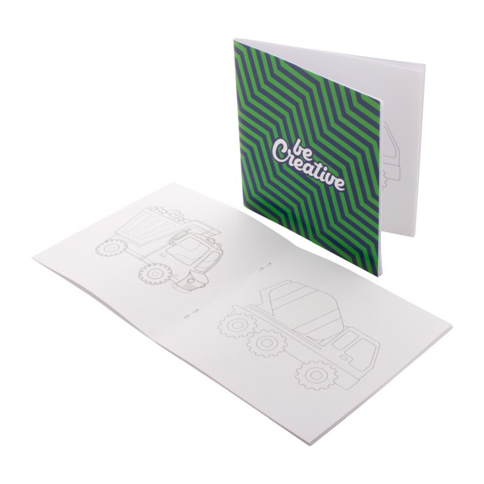 ColoBook egyediesíthető kifestő füzet, járművek, egyedi grafika