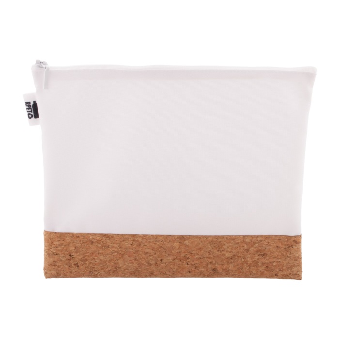 CreaBeauty Cork L RPET egyediesíthető kozmetikai táska, fehér