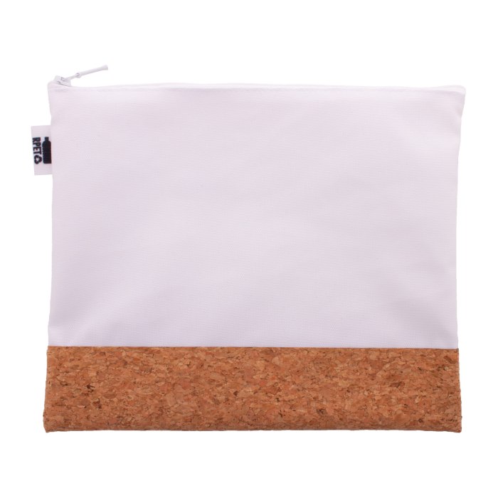 CreaBeauty Cork L RPET egyediesíthető kozmetikai táska, fehér