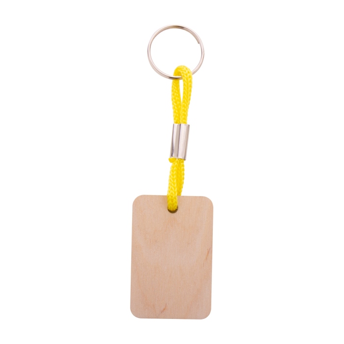 Woody Plus D egyediesíthető kulcstartó, sárga