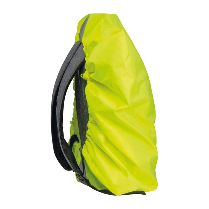 Reklámajándék: Esővédő hátizsákokhoz fényvisszaverő csíkokkal, sárga