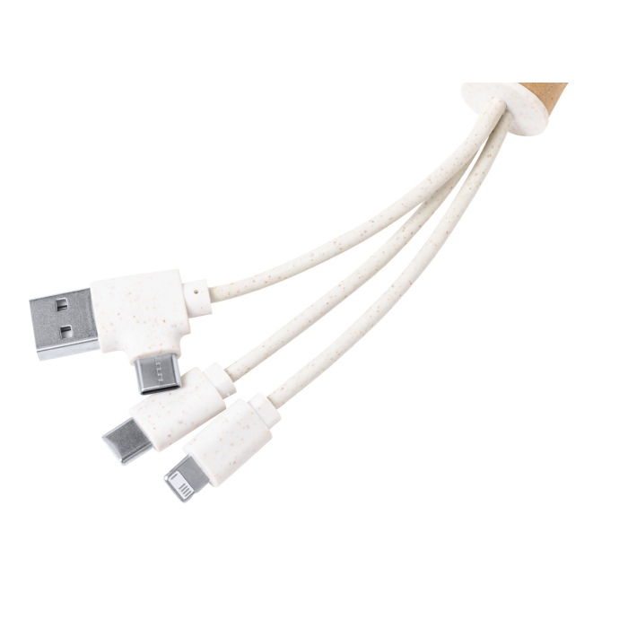 Feildin USB töltős kulcstartó, natúr