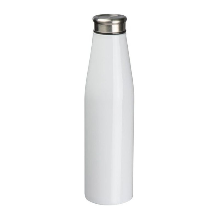 Reklámajándék: Fém reklám ivópalack, 750 ml, fehér