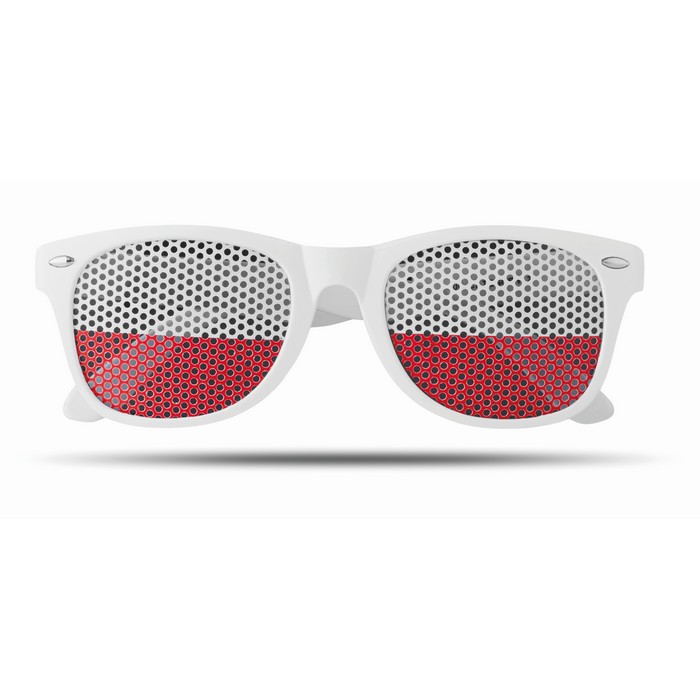 Flag Fun napszemüveg mintás lencsével, fehér