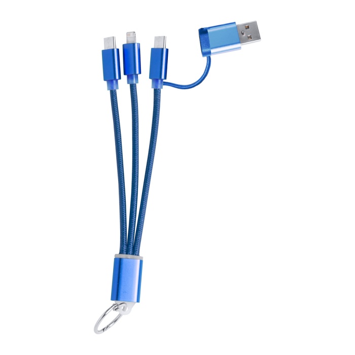 Frecles USB töltős kulcstartó, kék
