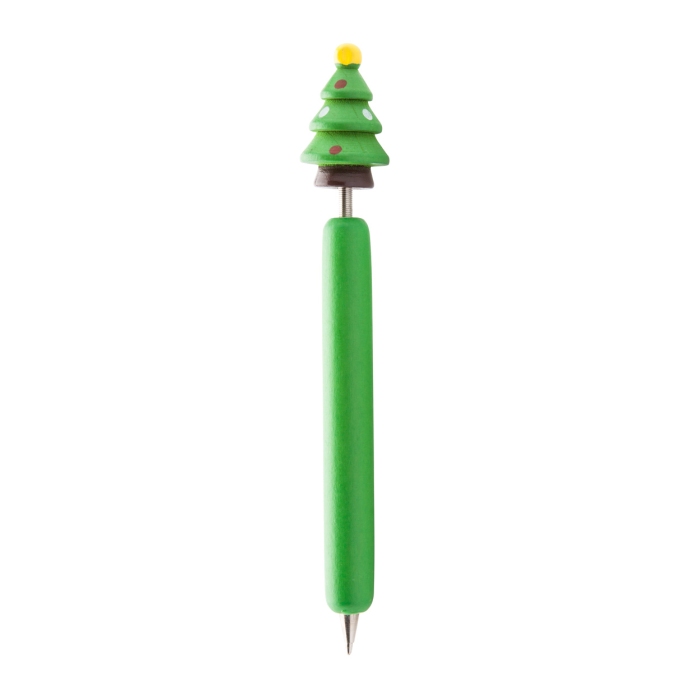 Göte figurás toll, karácsonyfa, zöld