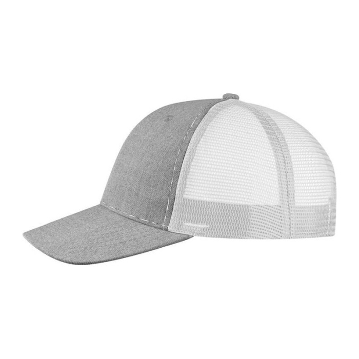 Reklámajándék: Hálós reklám baseball sapka, 6 panel, fehér