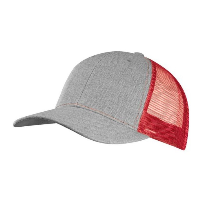 Reklámajándék: Hálós reklám baseball sapka, 6 panel, piros