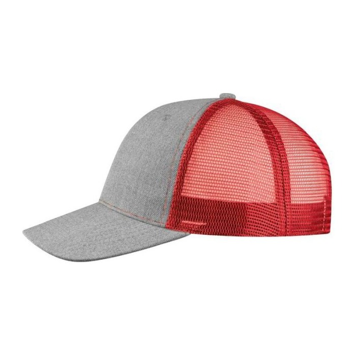 Reklámajándék: Hálós reklám baseball sapka, 6 panel, piros