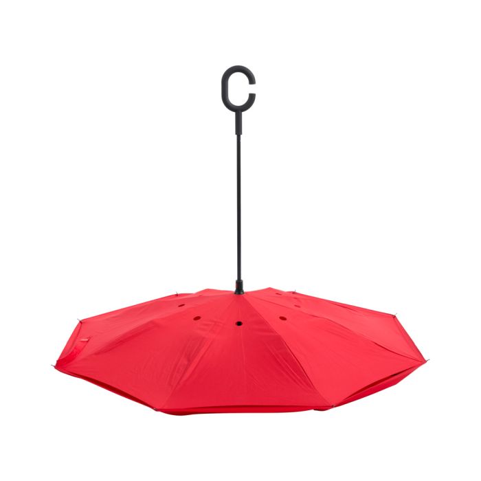 Hamfrek visszafordítható reklám esernyő, piros