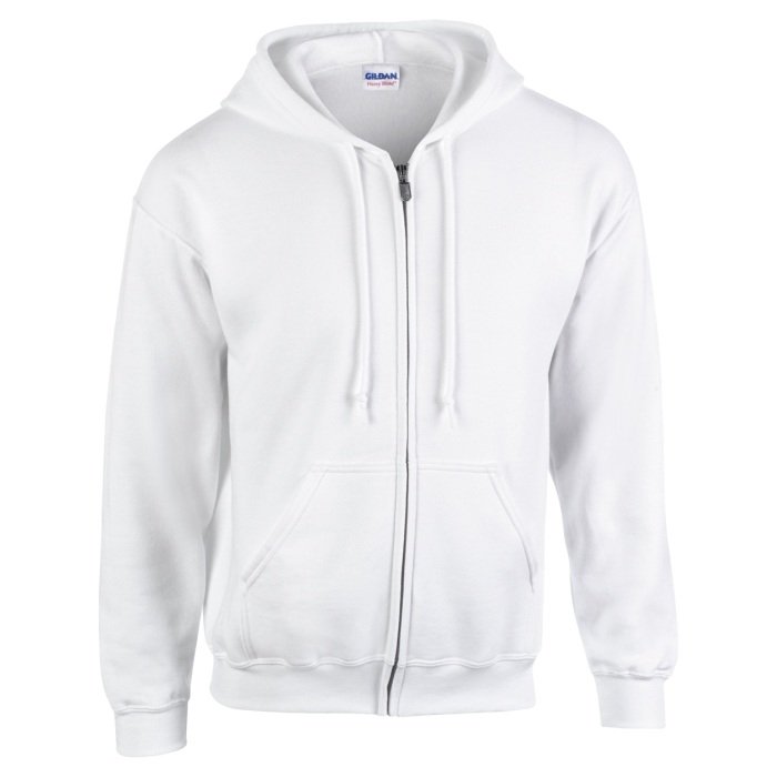 HB Zip Hooded pulóver, fehér