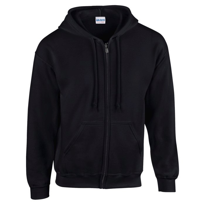 HB Zip Hooded pulóver, fekete