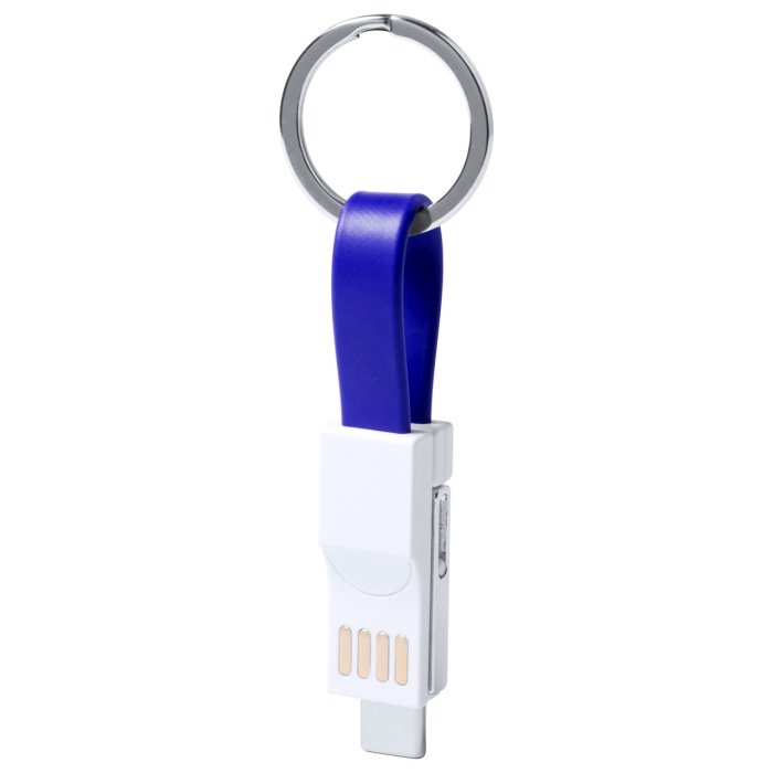 Hedul USB töltős kulcstartó, kék
