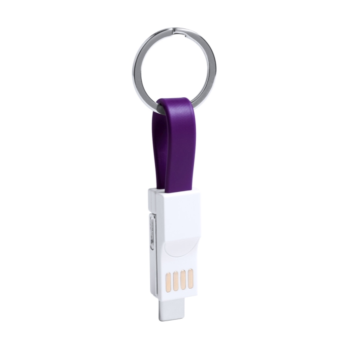 Hedul USB töltős kulcstartó, lila
