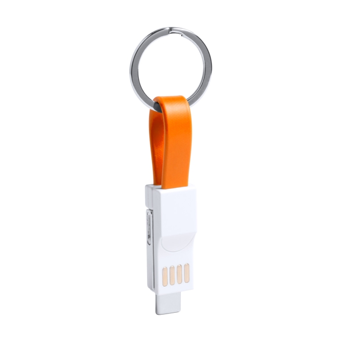 Hedul USB töltős kulcstartó, narancssárga
